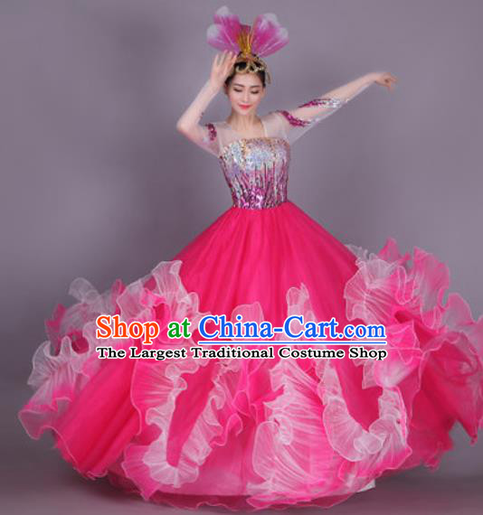 Traditional Chinese Fan Dance Folk Dance Costume Classical Yangko Dance Classical Dance Dress