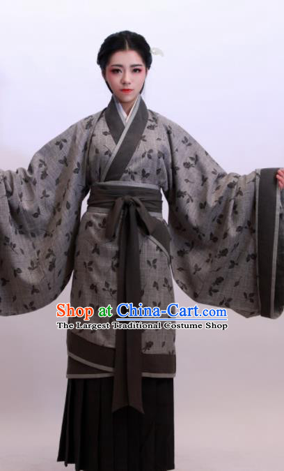 Chinese Ancient Palace Lady Hanfu Han Dynasty Imperial Concubine Queen Embroidered Historical Costumes