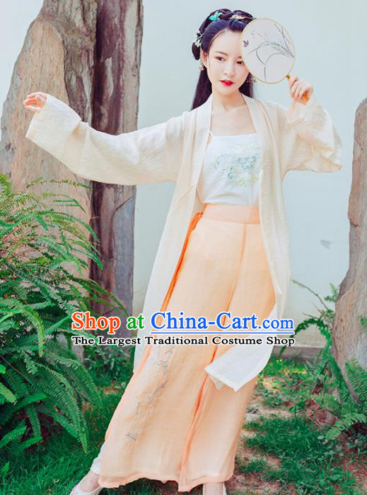 Chinese Ancient Princess Embroidered Costumes Traditional Song Dynasty Young Lady Hanfu Dress for Women