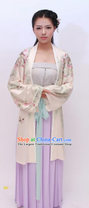Chinese Traditional Ancient Costumes Song Dynasty Palace Princess Hanfu Dress for Women