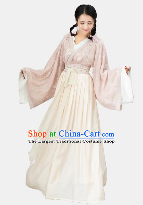 Ancient Chinese Jin Dynasty Princess Historical Costumes Nobility Lady Hanfu Dress for Women