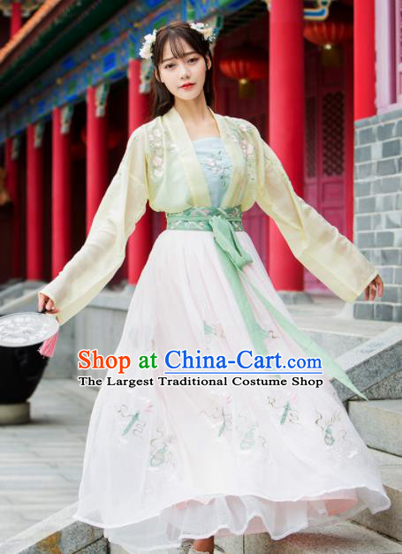 Ancient Chinese Song Dynasty Princess Historical Costumes Nobility Lady Hanfu Dress for Women