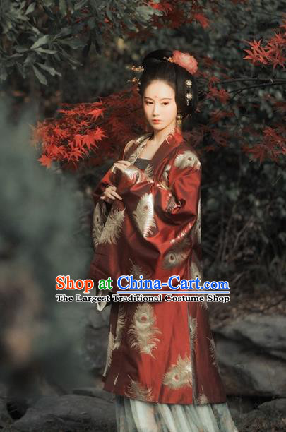 Chinese Ancient Palace Lady Hanfu Han Dynasty Imperial Concubine Queen Embroidered Historical Costumes