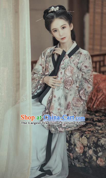 Chinese Traditional Jin Dynasty Princess Historical Costumes Ancient Peri Hanfu Dress for Women