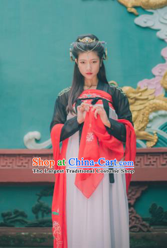 Chinese Ancient Peri Hanfu Dress Tang Dynasty Imperial Consort Costumes for Women