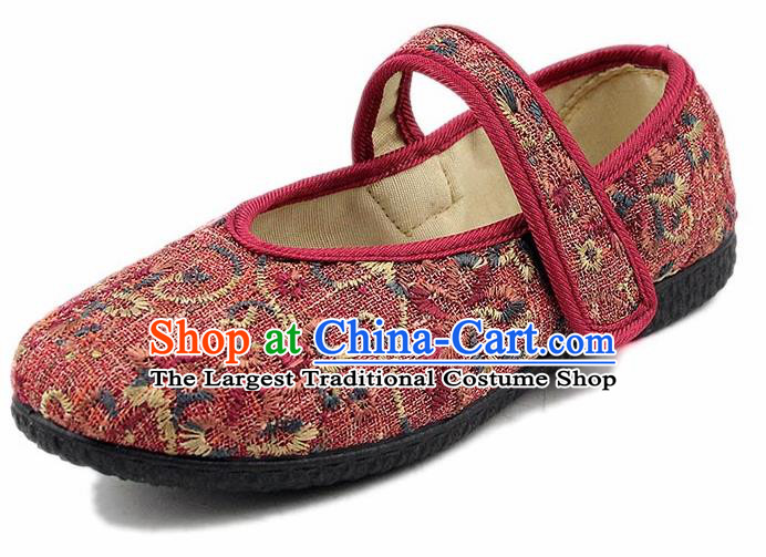 Chinese National Handmade Shoes Traditional Cloth Shoes Red Shoes for Women
