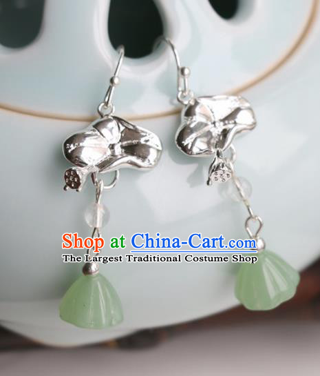 Chinese Traditional Jewelry Accessories Ancient Hanfu Lotus Seedpod Earrings for Women