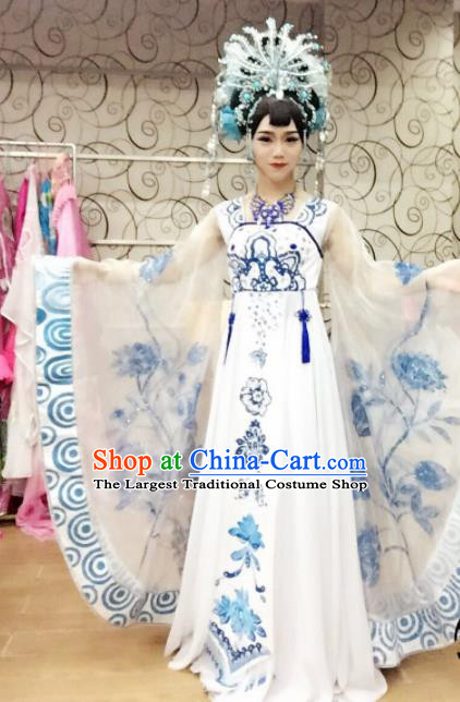 Chinese Traditional Classical Dance Costume Ancient Tang Dynasty Imperial Consort Embroidered Dress for Women
