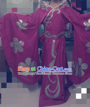 Traditional Chinese Ancient Fairy Embroidered Purple Hanfu Dress Tang Dynasty Imperial Consort Historical Costumes for Women