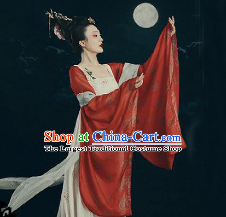 Traditional Chinese Tang Dynasty Palace Costumes Ancient Imperial Consort Hanfu Dress for Women