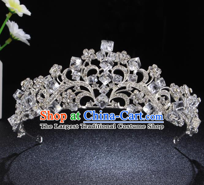 Top Grade Princess Retro Rhinestone Royal Crown Baroque Wedding Bride Hair Accessories for Women