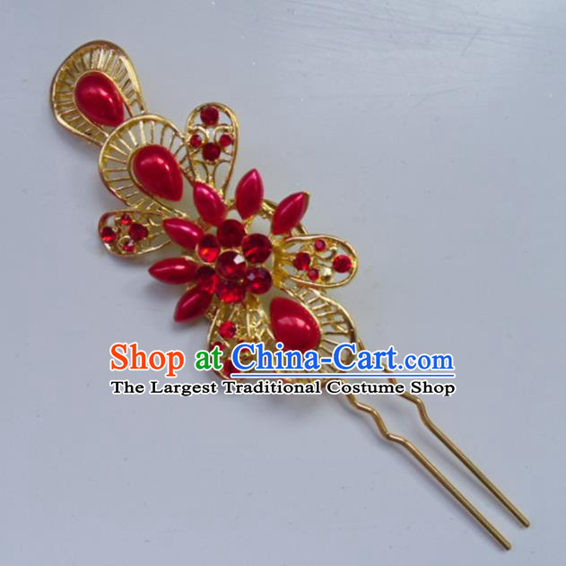Chinese Ancient Hair Accessories Palace Golden Hairpins for Women