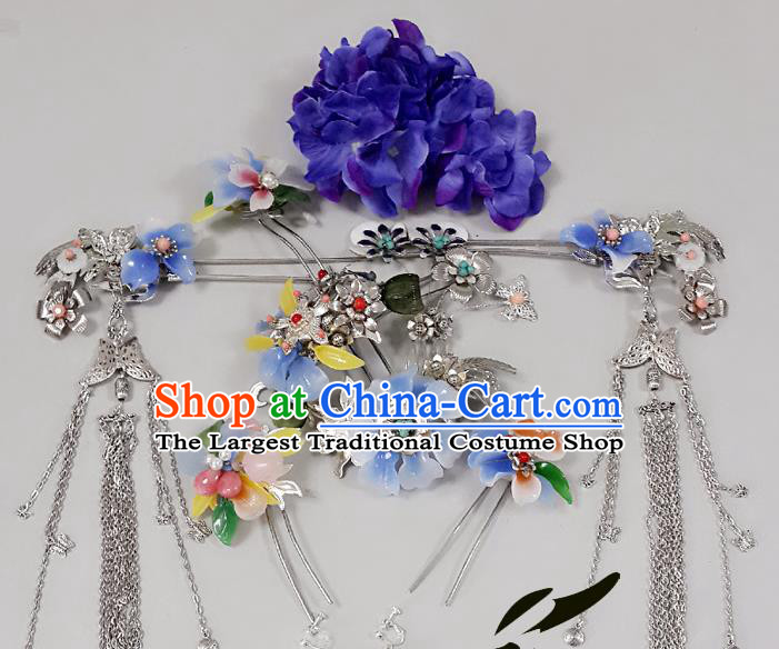 Chinese Ancient Tang Dynasty Imperial Consort Hair Accessories Hairpins Complete Set for Women