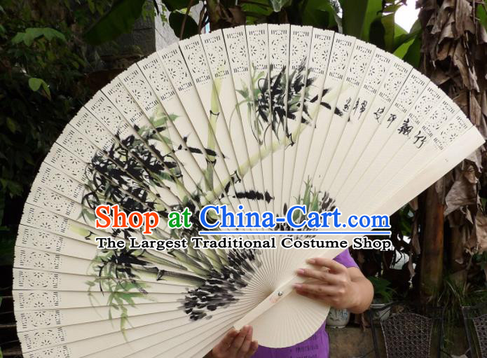 Chinese Traditional Fans Decoration Crafts Painting Bamboo Folding Fans Wood Fans