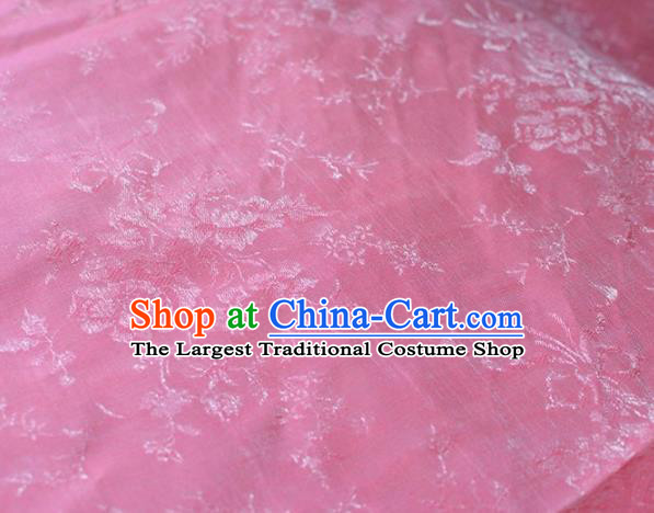 Asian Chinese Fabric Traditional Peony Pattern Design Pink Brocade Fabric Chinese Costume Silk Fabric Material