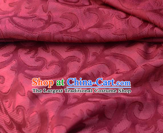 Asian Chinese Fabric Traditional Pattern Design Rosy Brocade Fabric Chinese Costume Silk Fabric Material