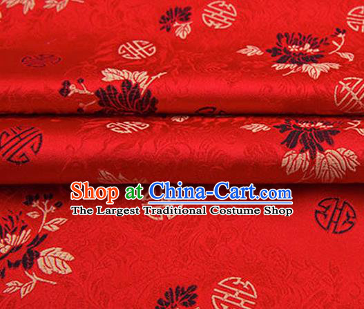 Chinese Traditional Flower Silk Fabric Brocade Embroidered Fabric Dress Material
