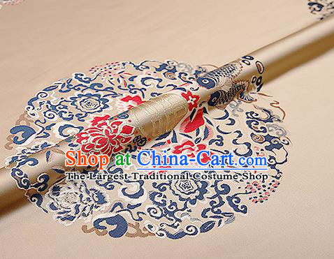 Chinese Traditional Flower Silk Fabric Brocade Embroidered Fabric Dress Material