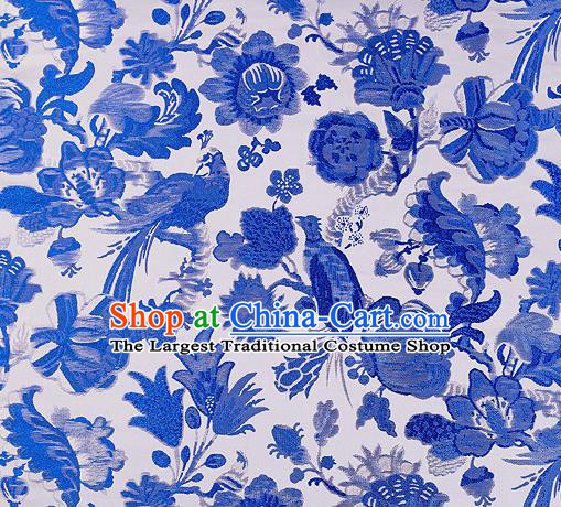 Chinese Traditional Cheongsam Fabric Nanjing Brocade Silk Material Classical Pattern Design Satin Drapery