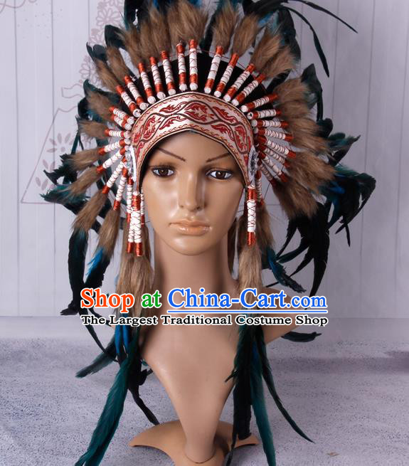 Top Performance Catwalks Headwear Halloween Cosplay Hair Accessories Feather Donald Hat