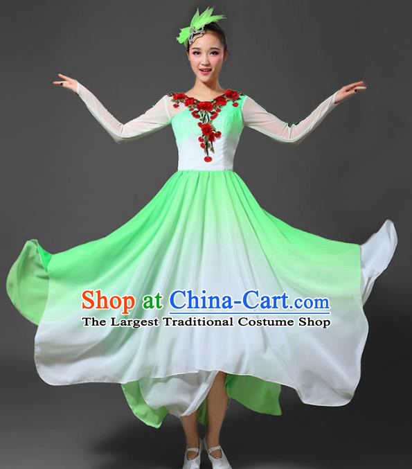 Traditional Chinese Fan Dance Folk Dance Costume Classical Yangko Dance Classical Dance Dress