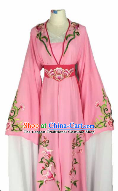 Chinese Traditional Peking Opera Actress Costumes Ancient Maidservants Pink Dress for Adults