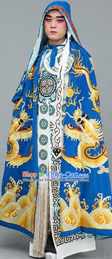 Chinese Traditional Peking Opera Takefu Costume Ancient Changing Faces Royalblue Cloak for Adults