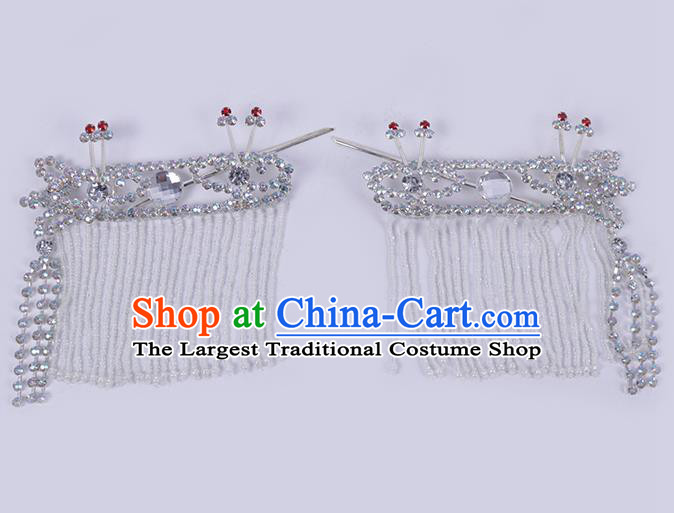 Chinese Traditional Peking Opera Princess Hair Accessories Ancient Fairy Crystal Hairpins for Women