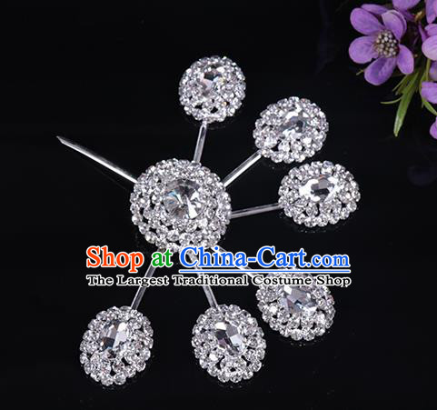 Chinese Traditional Peking Opera Diva Hair Accessories Crystal Hairpins for Women