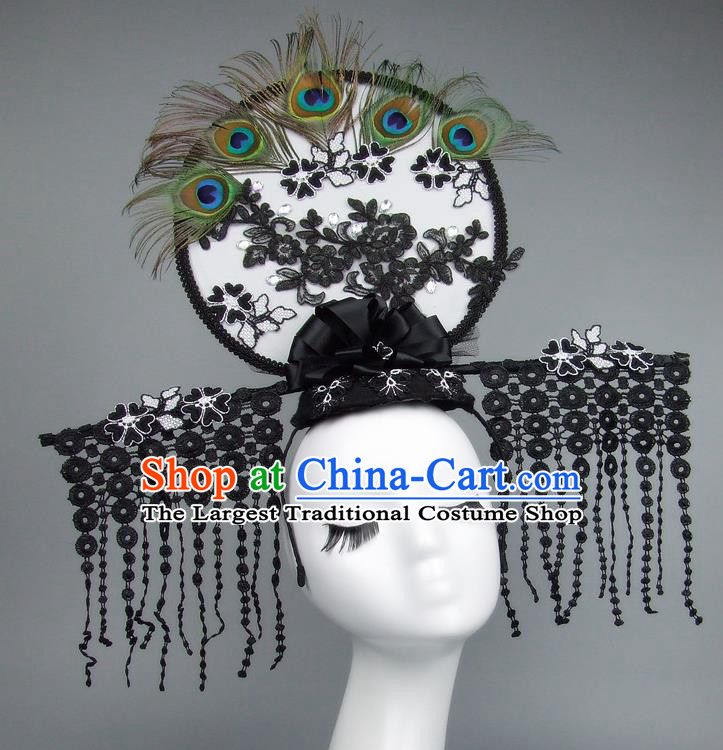 Handmade Halloween Cosplay Hair Accessories Chinese Stage Performance Tassel Hair Clasp Headdress for Women