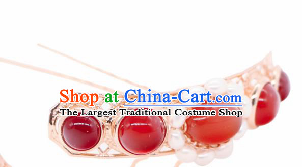Chinese Traditional Handmade Agate Hair Clip Hair Accessories Ancient Hairpins for Women