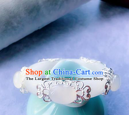 Top Grade Chinese Handmade Jewelry Accessories Jade Bracelet Traditional Bangle for Women