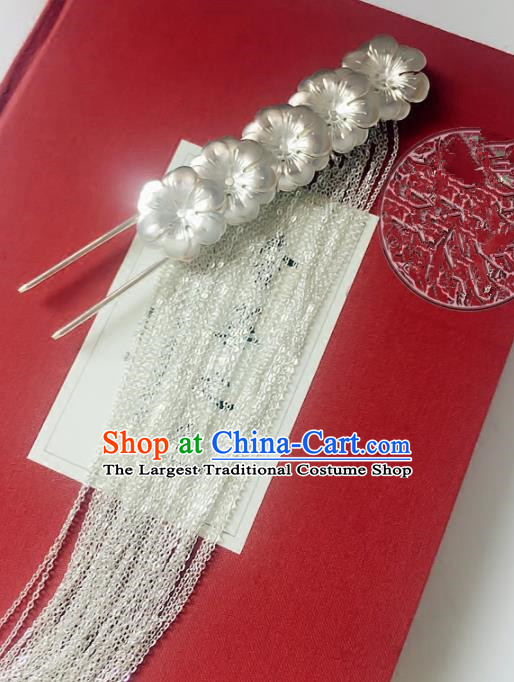 Handmade Chinese Ancient Princess Hair Accessories Hanfu Tassel Hairpins for Women