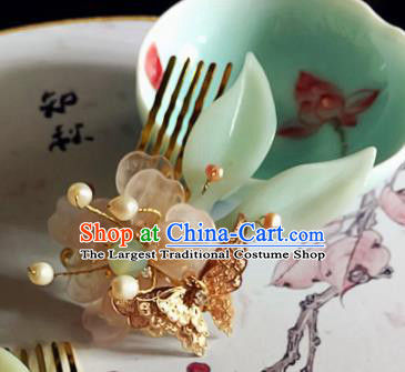 Chinese Handmade Ancient Flowers Hair Comb Hair Accessories Hanfu Hairpins for Women