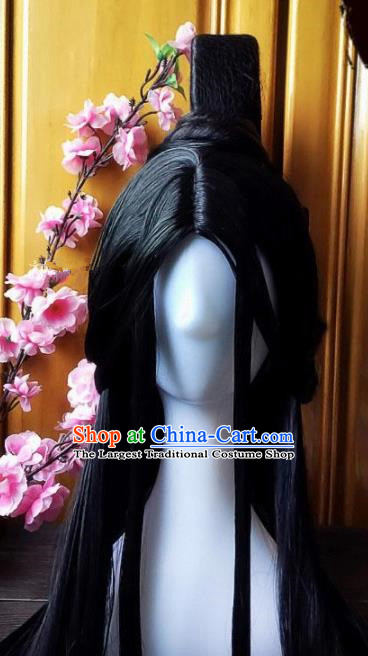 Chinese Ancient Peri Hanfu Wigs Sheath Hair Accessories Traditional Princess Chignon for Women