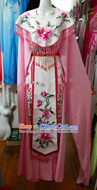 Chinese Traditional Beijing Opera Imperial Consort Pink Dress Ancient Peri Embroidered Costumes for Women