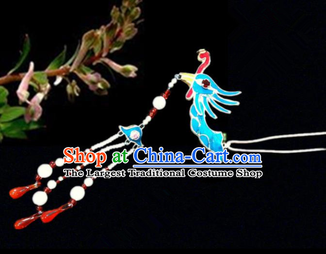 Chinese Traditional Ancient Phoenix Tassel Hairpins Beijing Opera Princess Hair Accessories for Women