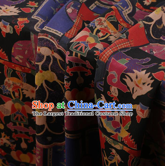 Chinese Traditional Silk Fabric Brocade Embroidered Fabric Dress Material Gambiered Canton Gauze