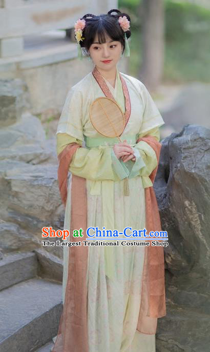 Chinese Ancient Tang Dynasty Nobility Lady Replica Costumes Traditional Palace Lady Hanfu Dress for Rich