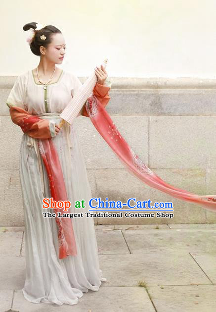 Chinese Ancient Palace Lady Hanfu Han Dynasty Imperial Concubine Queen Embroidered Historical Costumes