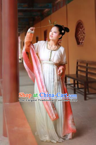Ancient Chinese Tang Dynasty Imperial Consort Replica Costumes Traditional Hanfu Dress Complete Set