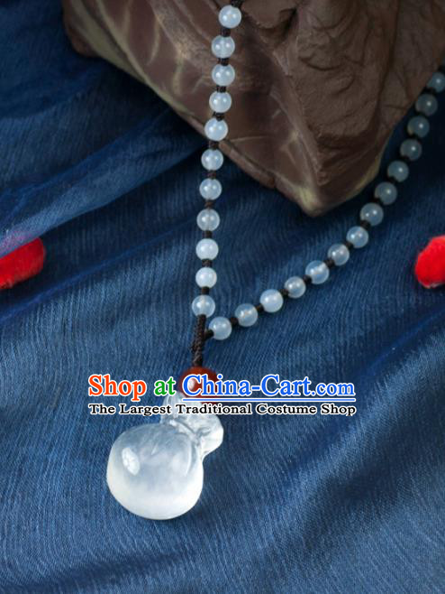 Chinese Traditional Jewelry Accessories Ancient Hanfu Jade Lucky Bag Necklace for Women
