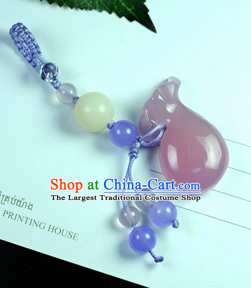 Chinese Traditional Jewelry Accessories Chalcedony Craft Handmade Jadeite Pendant