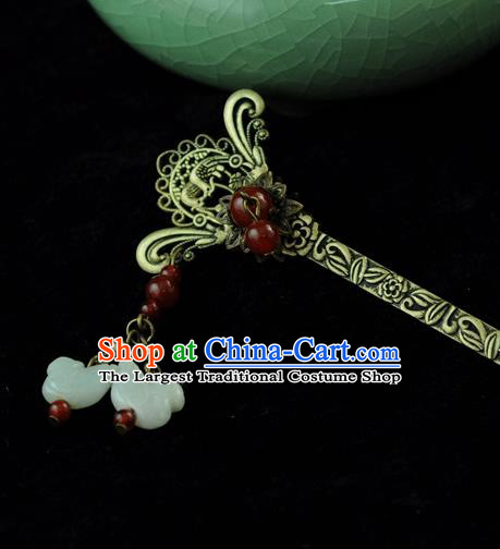 Chinese Ancient Jewelry Accessories Jade Hairpins Headwear Headdress Hanfu Necklace Earrings for Women