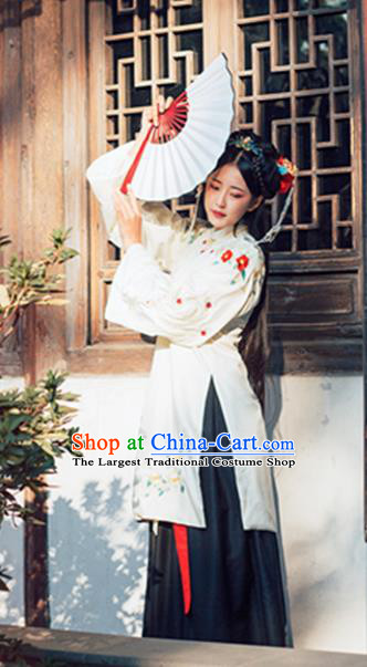 Chinese Ming Dynasty Nobility Lady Hanfu Dress Traditional Ancient Princess Embroidered Costumes for Women