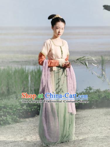 Chinese Ancient Palace Lady Hanfu Han Dynasty Imperial Concubine Queen Embroidered Historical Costumes