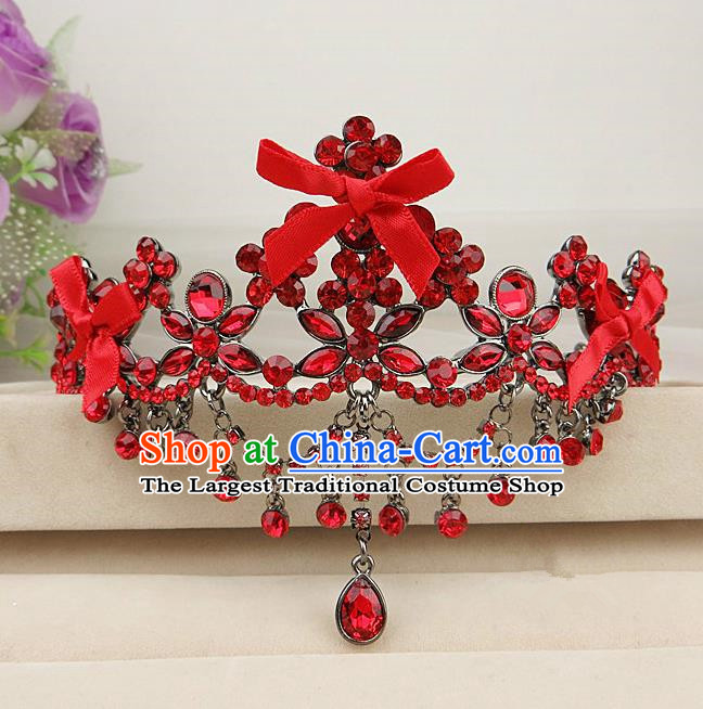 Chinese Traditional Xiuhe Suit Hair Accessories Wedding Crystal Hair Crown for Women