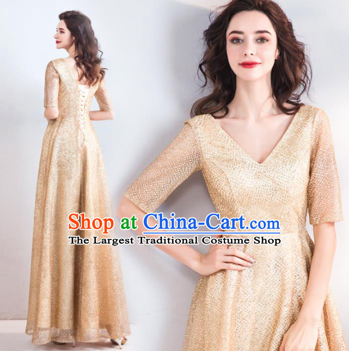 Top Grade Handmade Compere Costume Catwalks Veil Formal Dress for Women