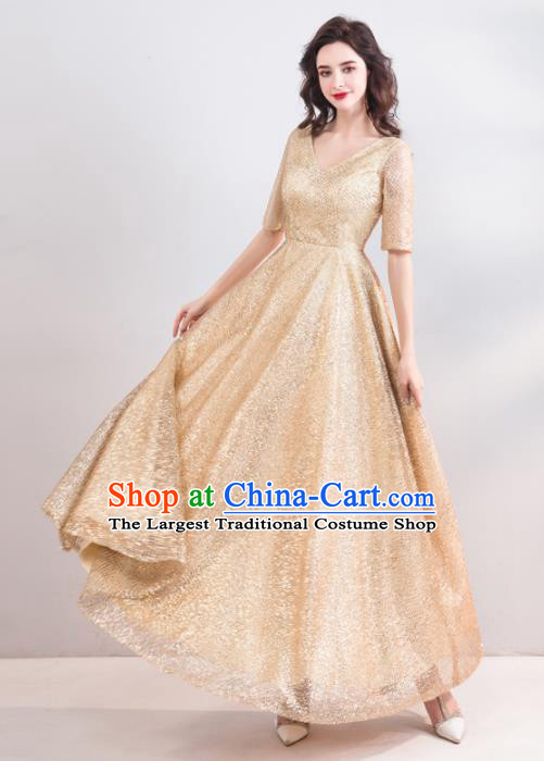 Top Grade Handmade Compere Costume Catwalks Veil Formal Dress for Women