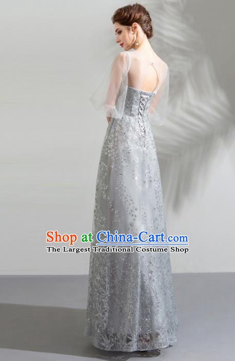 Top Grade Handmade Compere Costume Catwalks Veil Formal Dress for Women